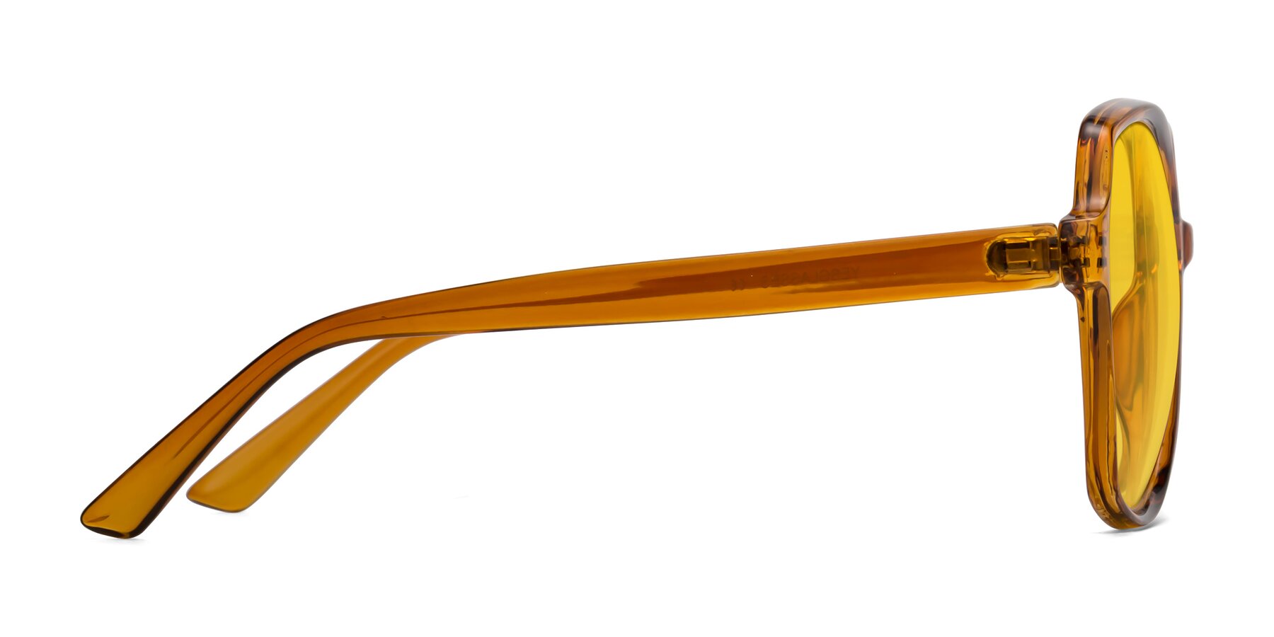 Side of Kamana in Maple Syrup with Yellow Tinted Lenses