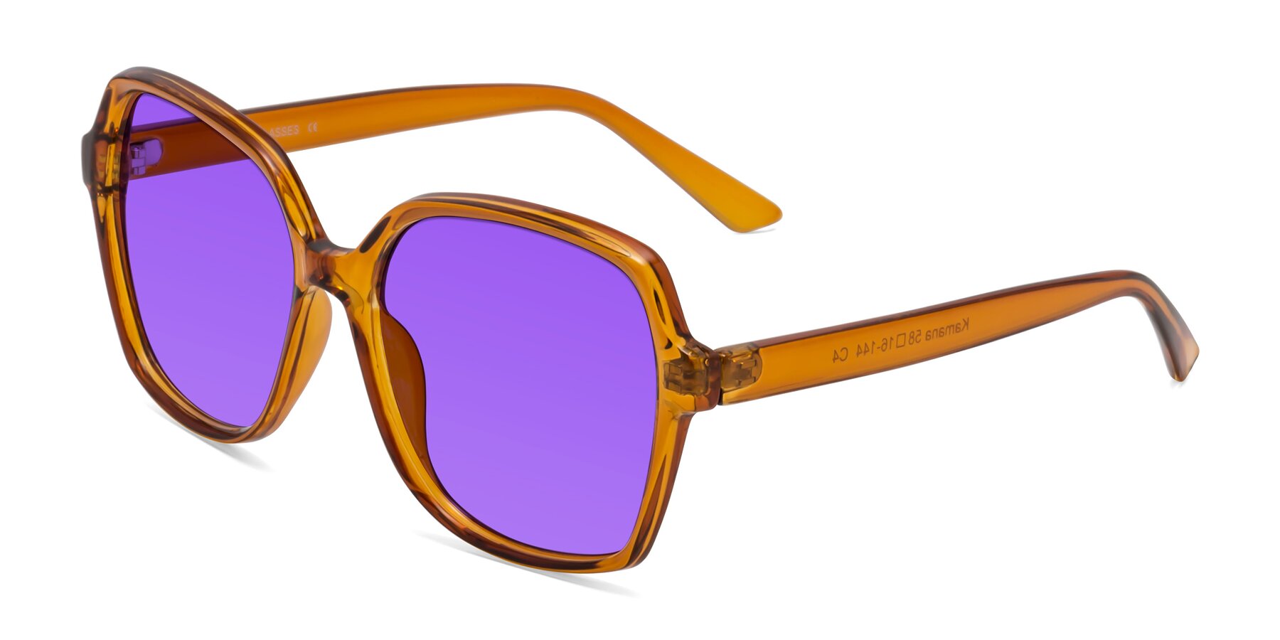 Angle of Kamana in Maple Syrup with Purple Tinted Lenses