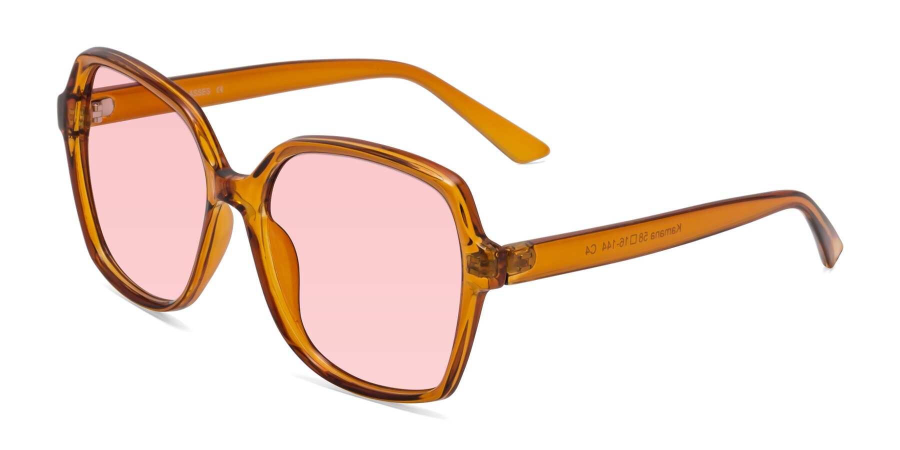 Angle of Kamana in Maple Syrup with Light Garnet Tinted Lenses