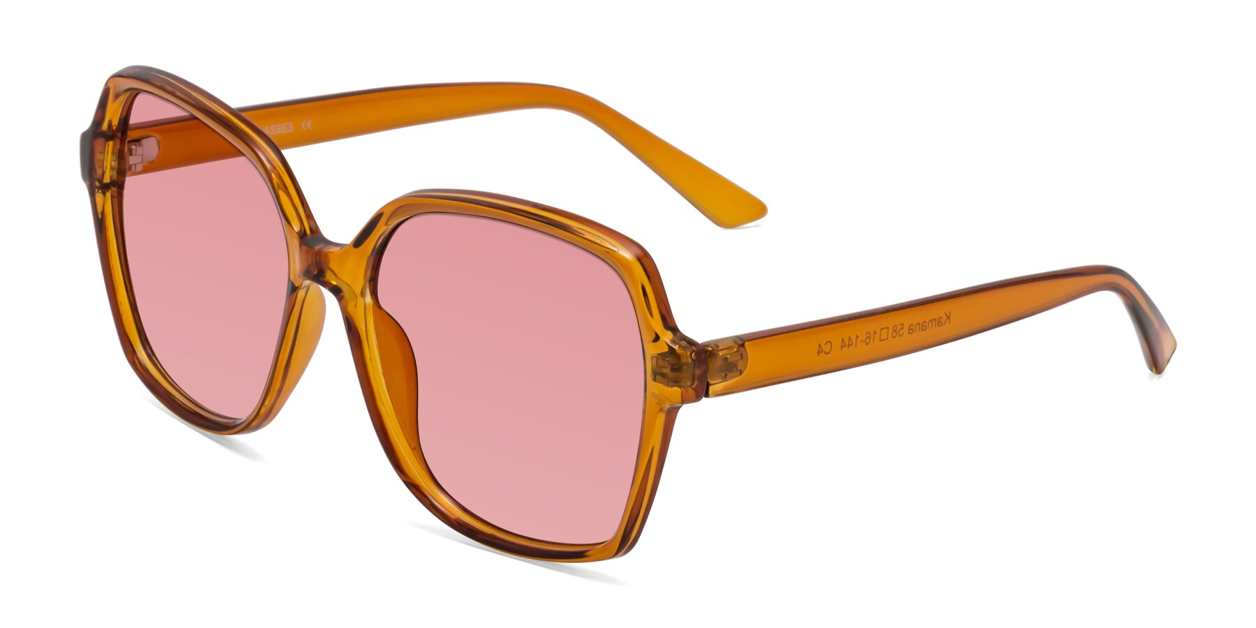 Angle of Kamana in Maple Syrup with Medium Garnet Tinted Lenses
