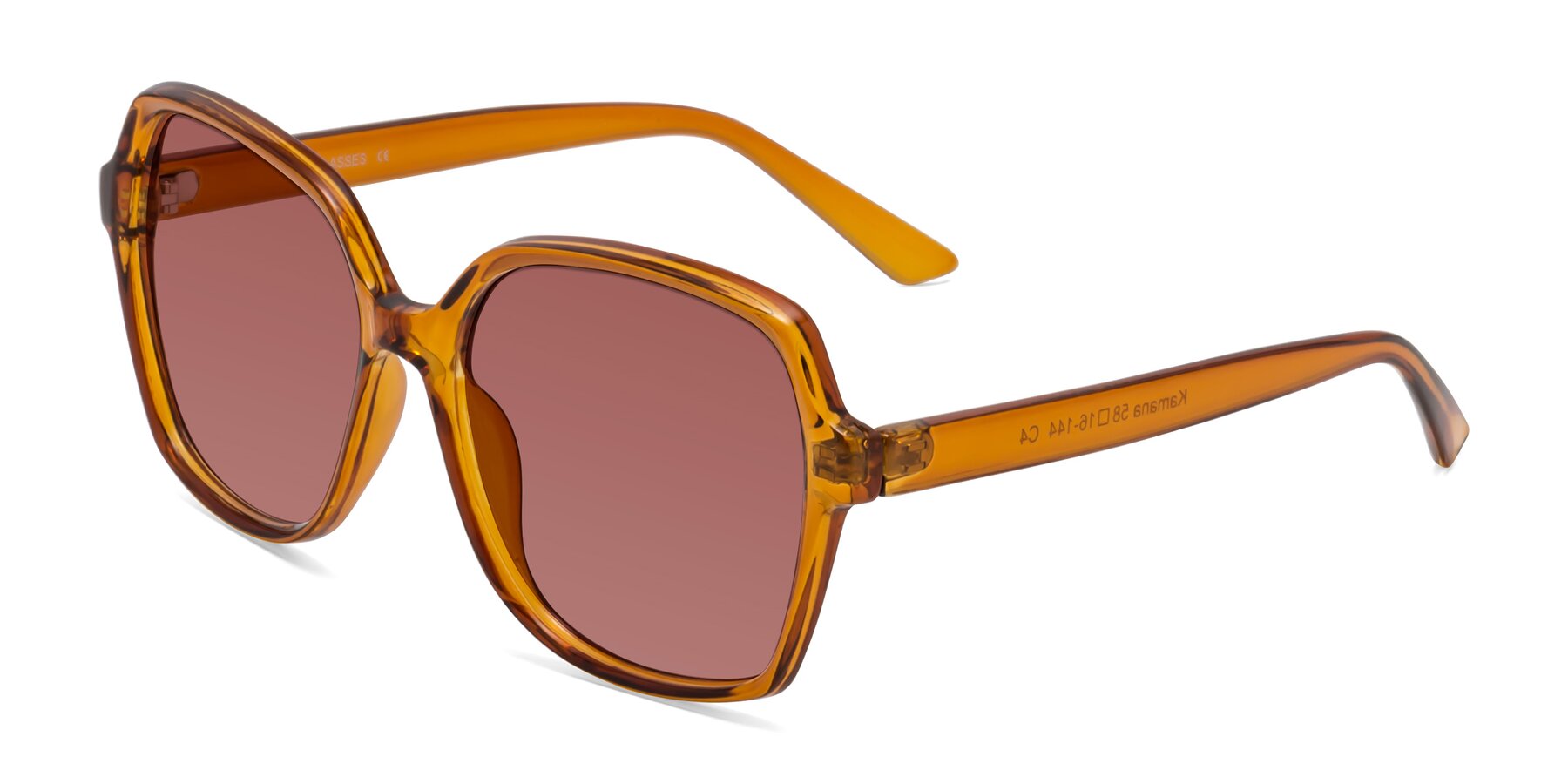 Angle of Kamana in Maple Syrup with Garnet Tinted Lenses