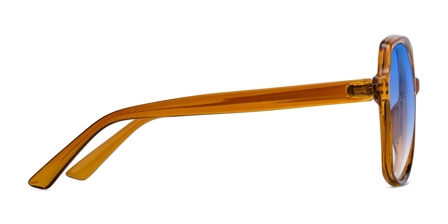 Side of Kamana in Maple Syrup with Blue Gradient Lenses