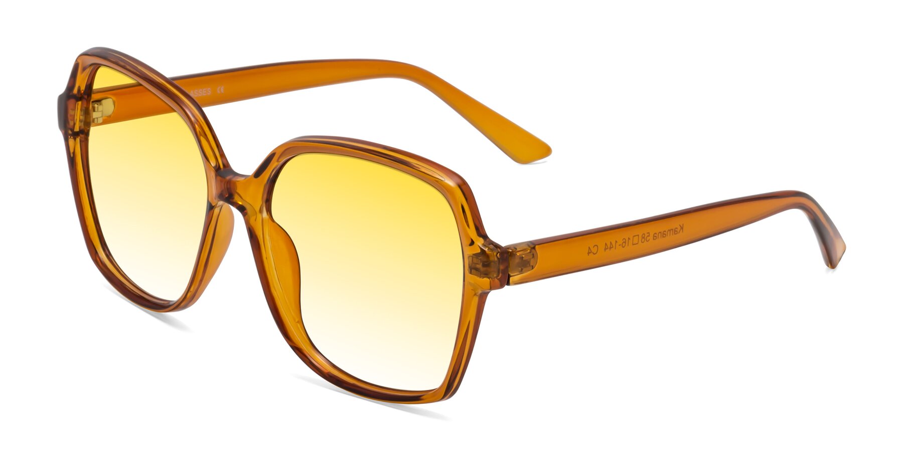 Angle of Kamana in Maple Syrup with Yellow Gradient Lenses