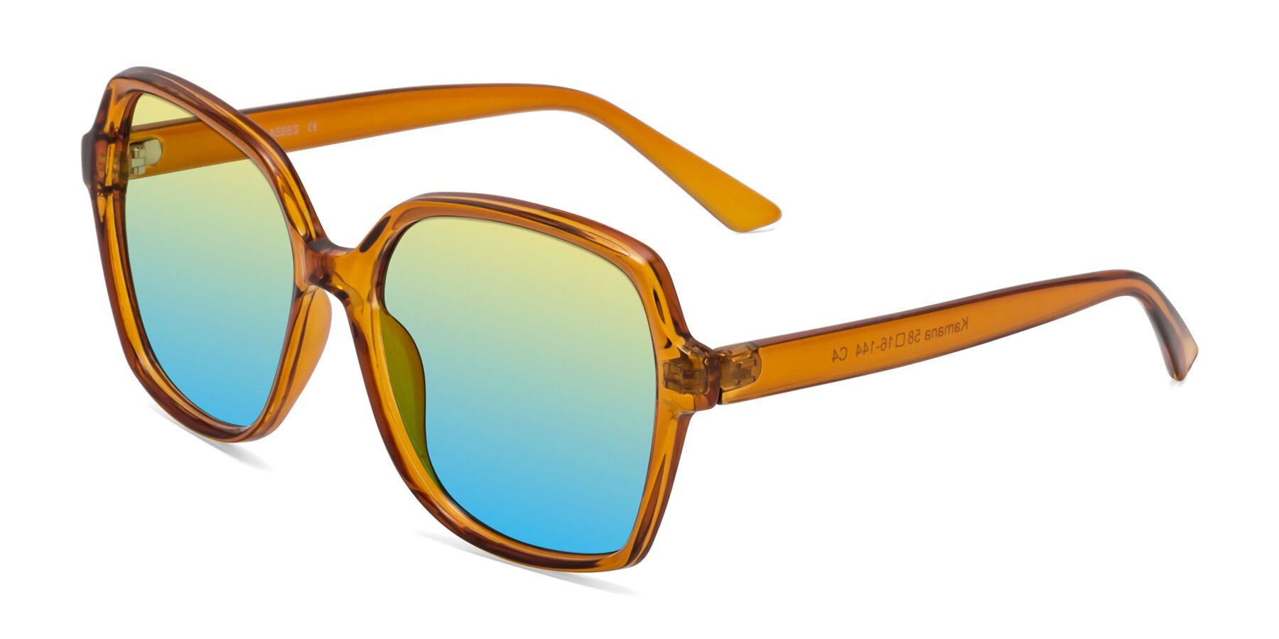 Angle of Kamana in Maple Syrup with Yellow / Blue Gradient Lenses
