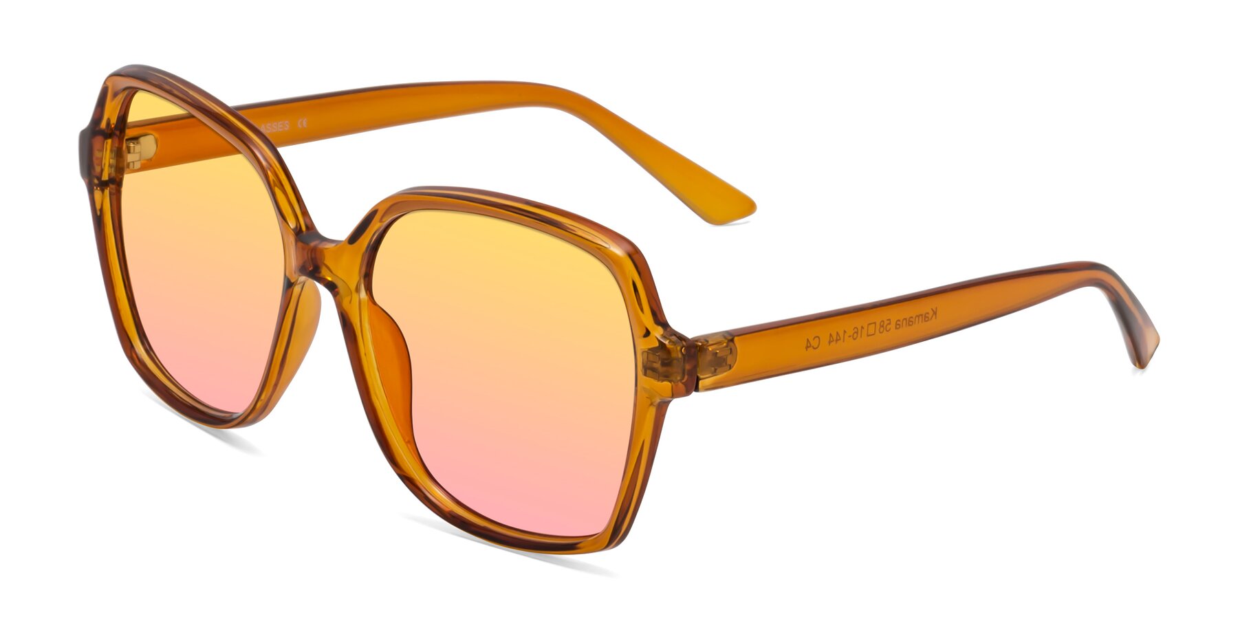 Angle of Kamana in Maple Syrup with Yellow / Pink Gradient Lenses