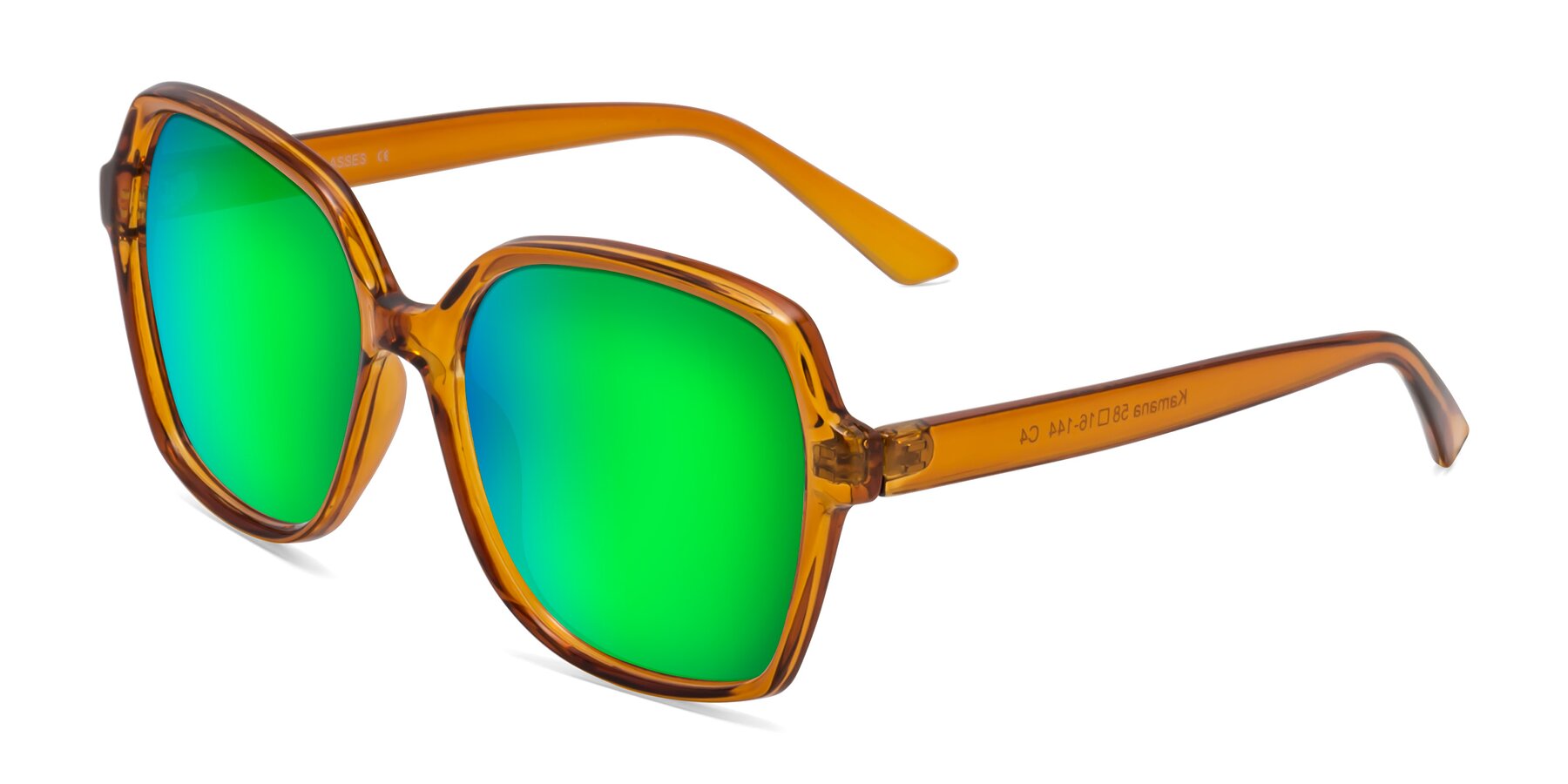 Angle of Kamana in Maple Syrup with Green Mirrored Lenses