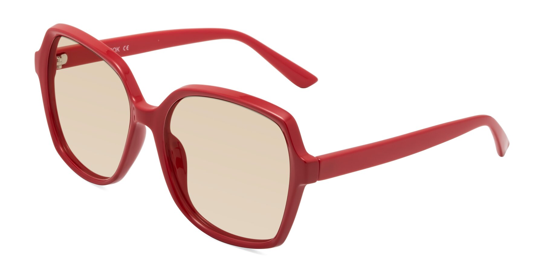 Angle of Kamana in Red with Light Brown Tinted Lenses