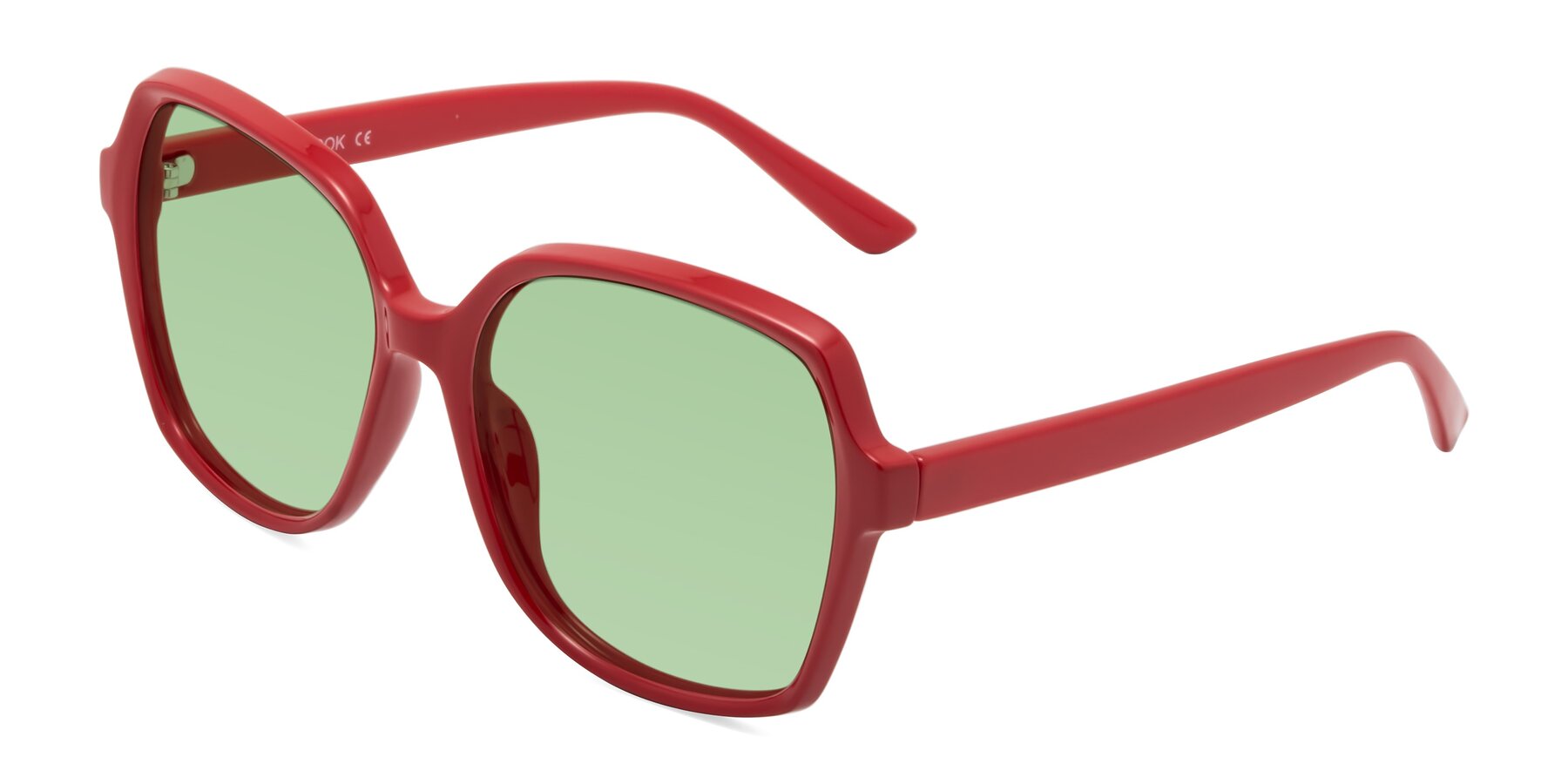 Angle of Kamana in Red with Medium Green Tinted Lenses