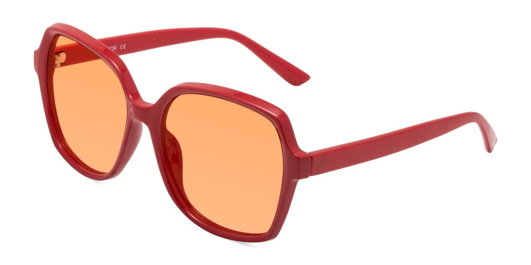 Angle of Kamana in Red with Medium Orange Tinted Lenses