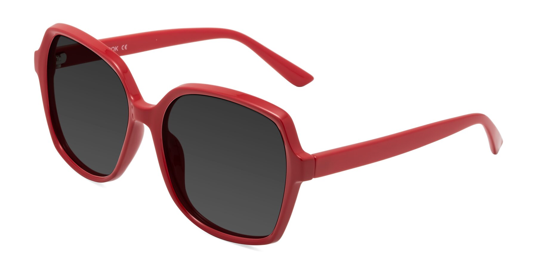 Angle of Kamana in Red with Gray Tinted Lenses