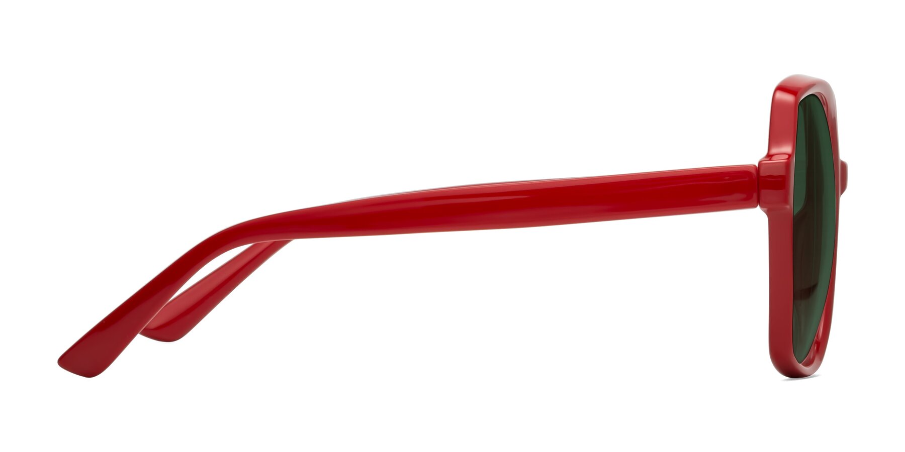 Side of Kamana in Red with Green Tinted Lenses