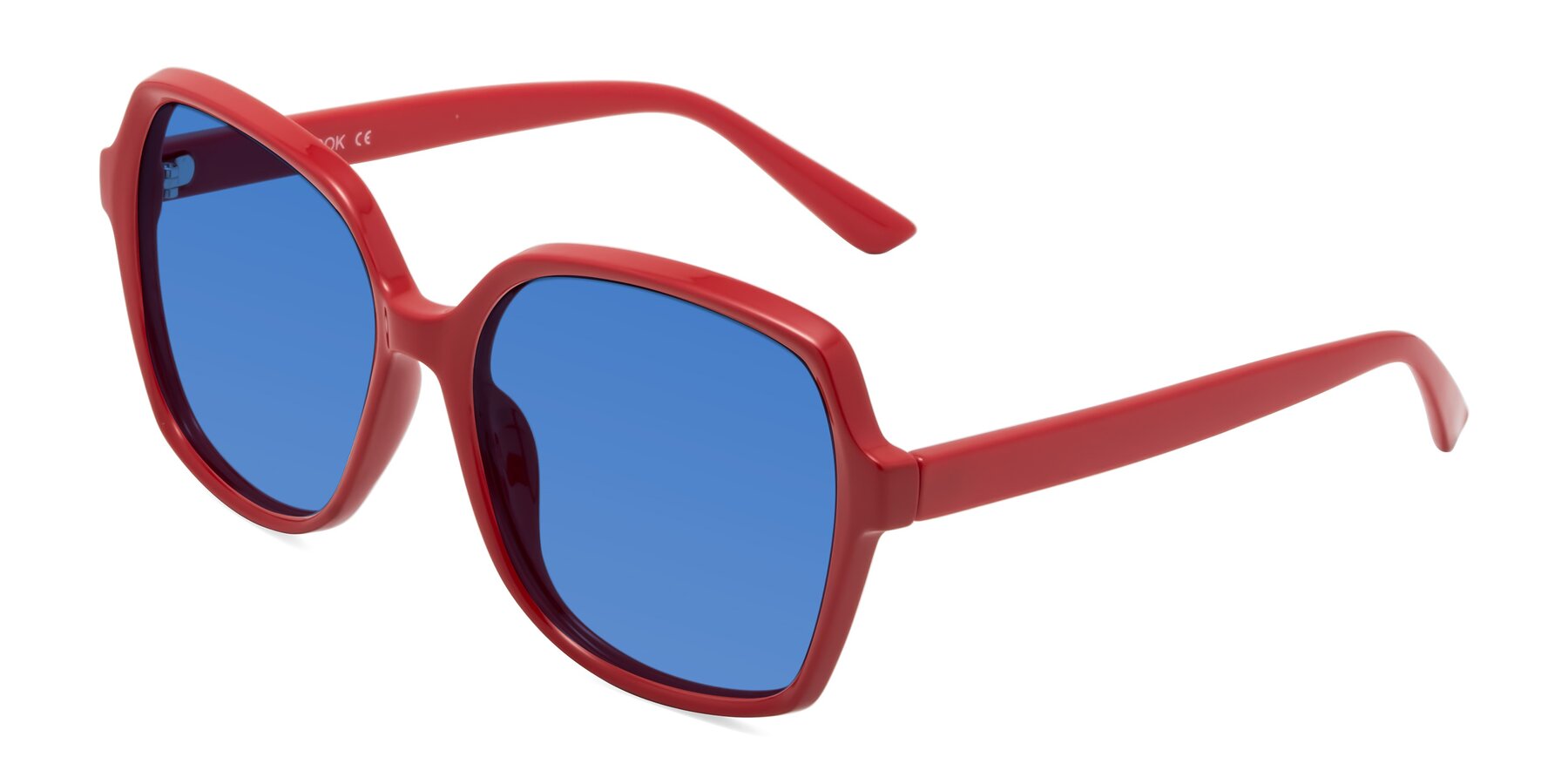 Angle of Kamana in Red with Blue Tinted Lenses