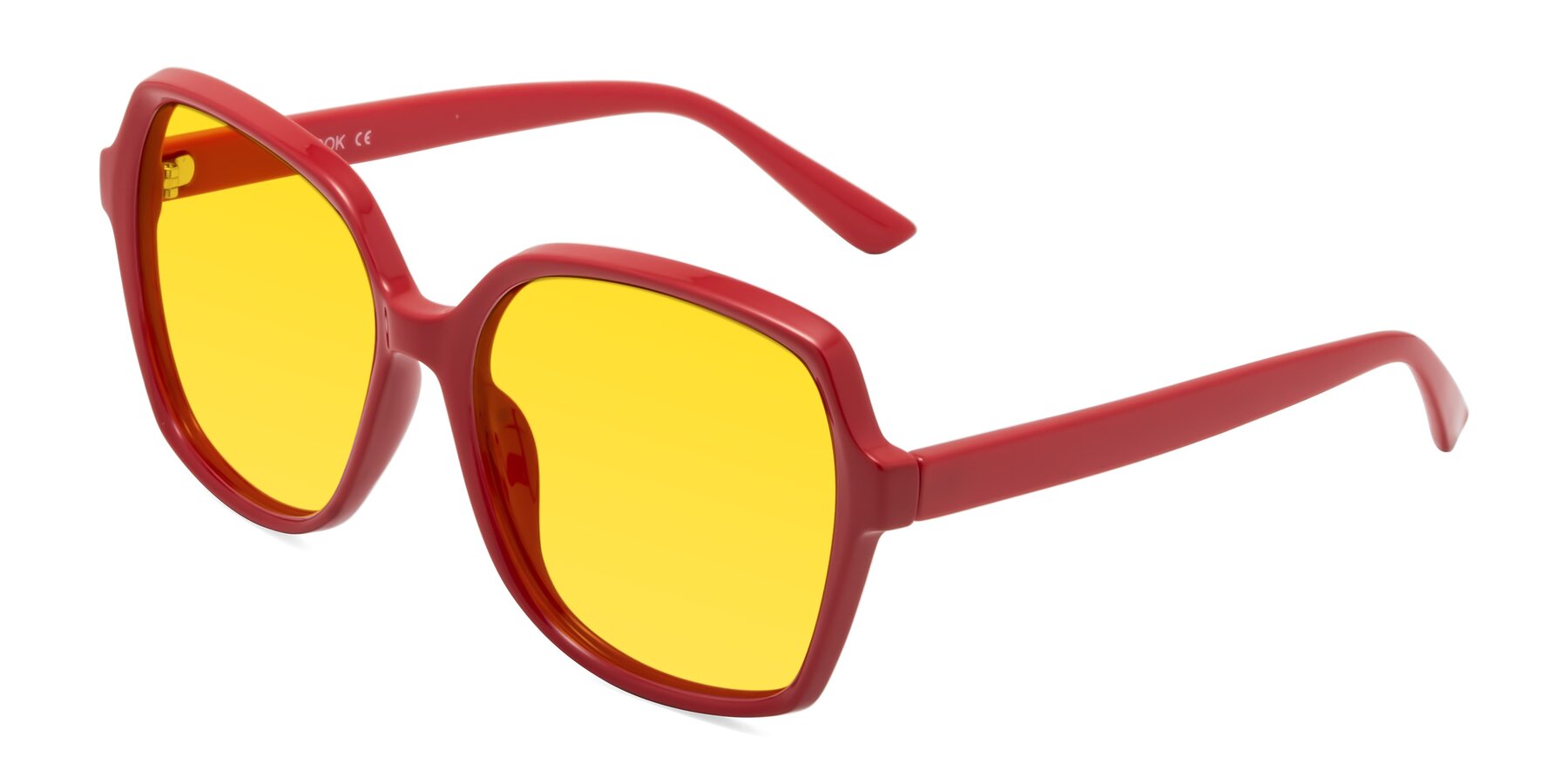 Angle of Kamana in Red with Yellow Tinted Lenses