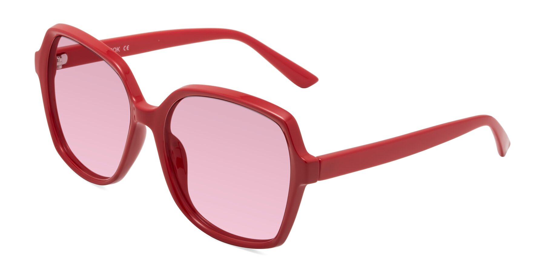 Angle of Kamana in Red with Light Wine Tinted Lenses