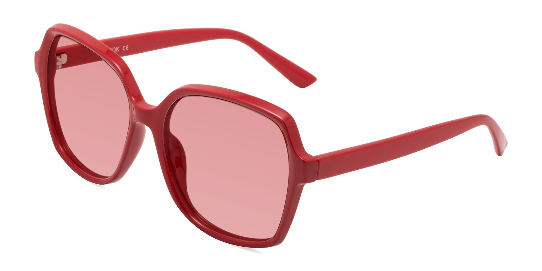 Angle of Kamana in Red with Medium Garnet Tinted Lenses