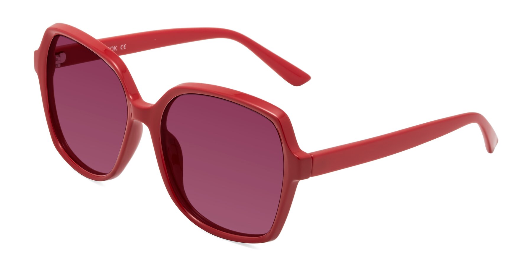 Angle of Kamana in Red with Wine Tinted Lenses