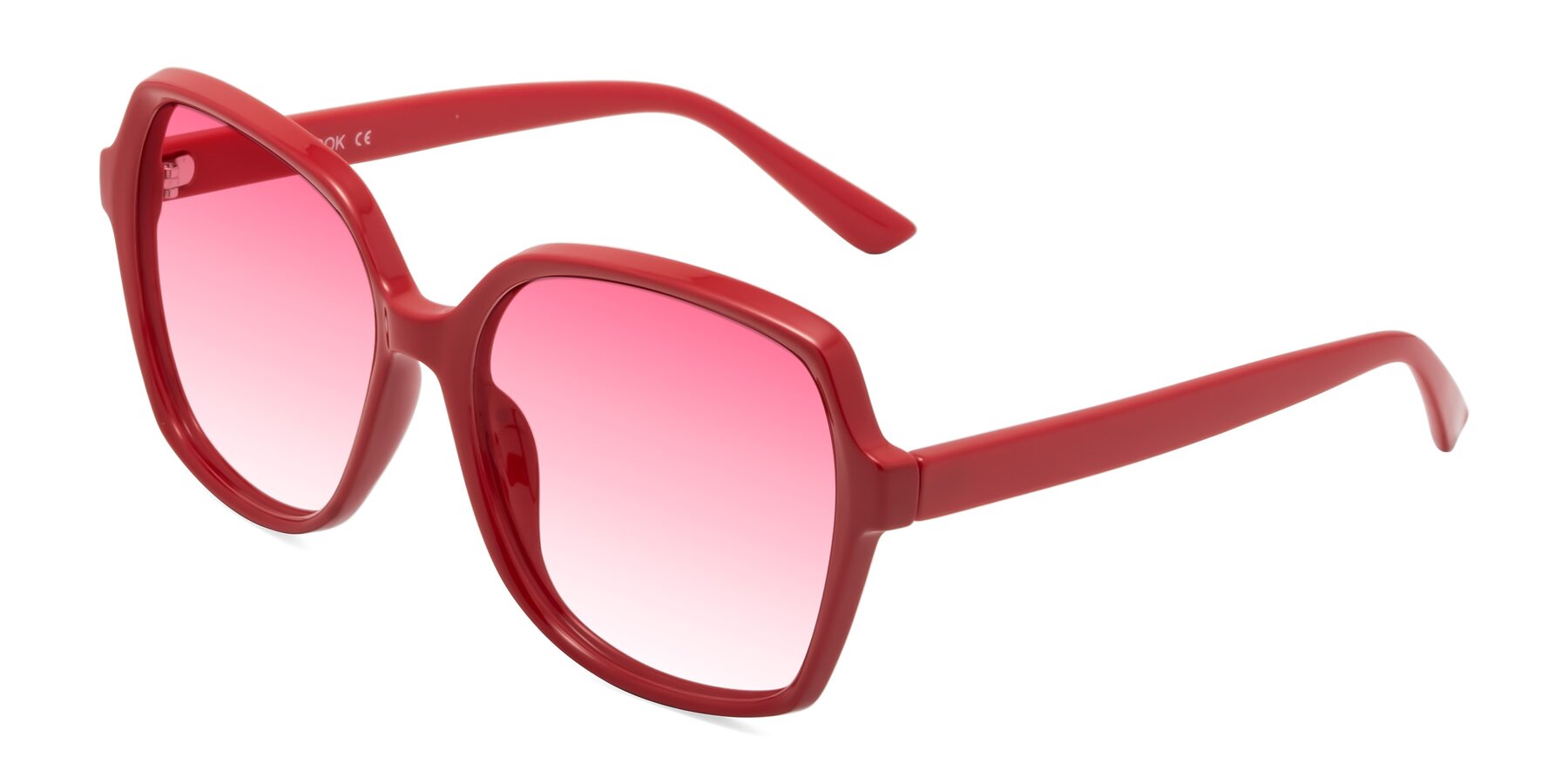 Angle of Kamana in Red with Pink Gradient Lenses