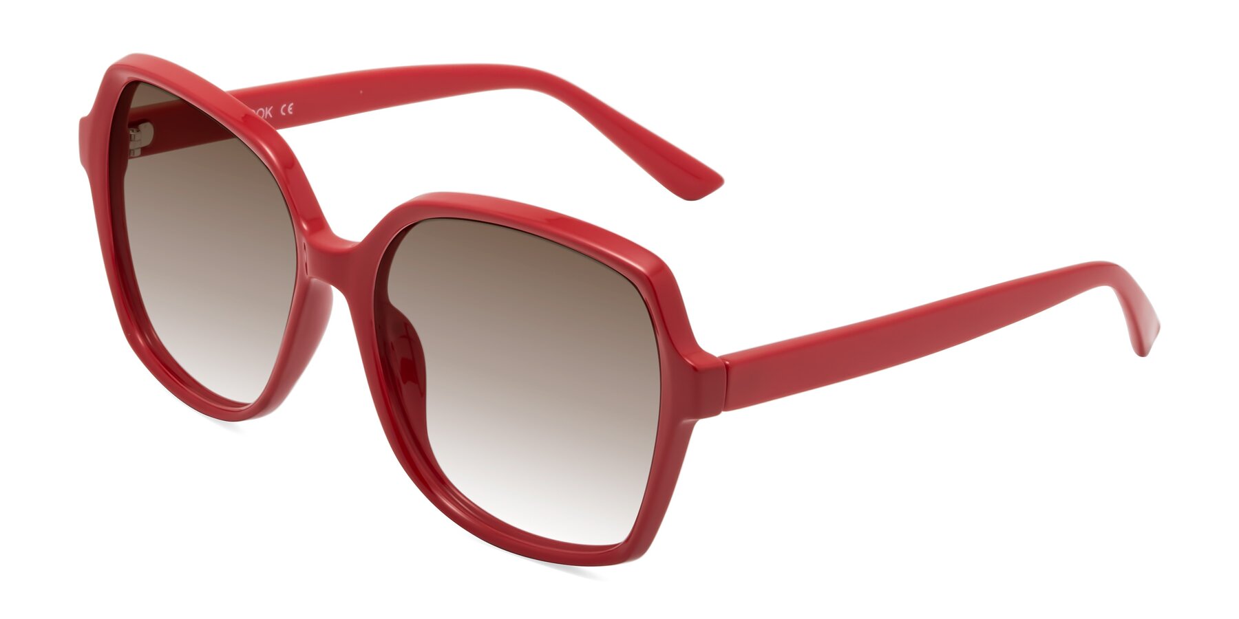 Angle of Kamana in Red with Brown Gradient Lenses