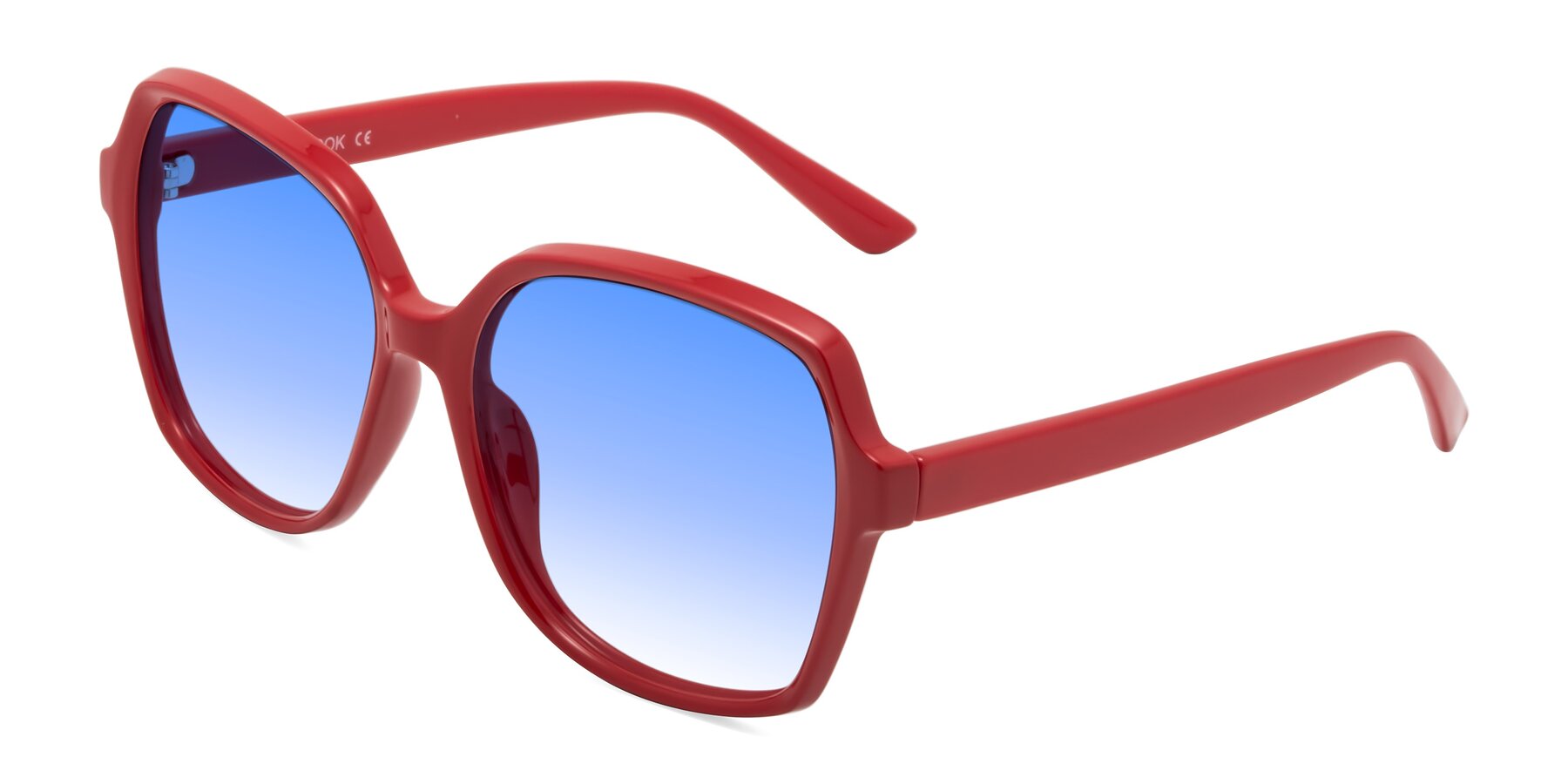 Angle of Kamana in Red with Blue Gradient Lenses