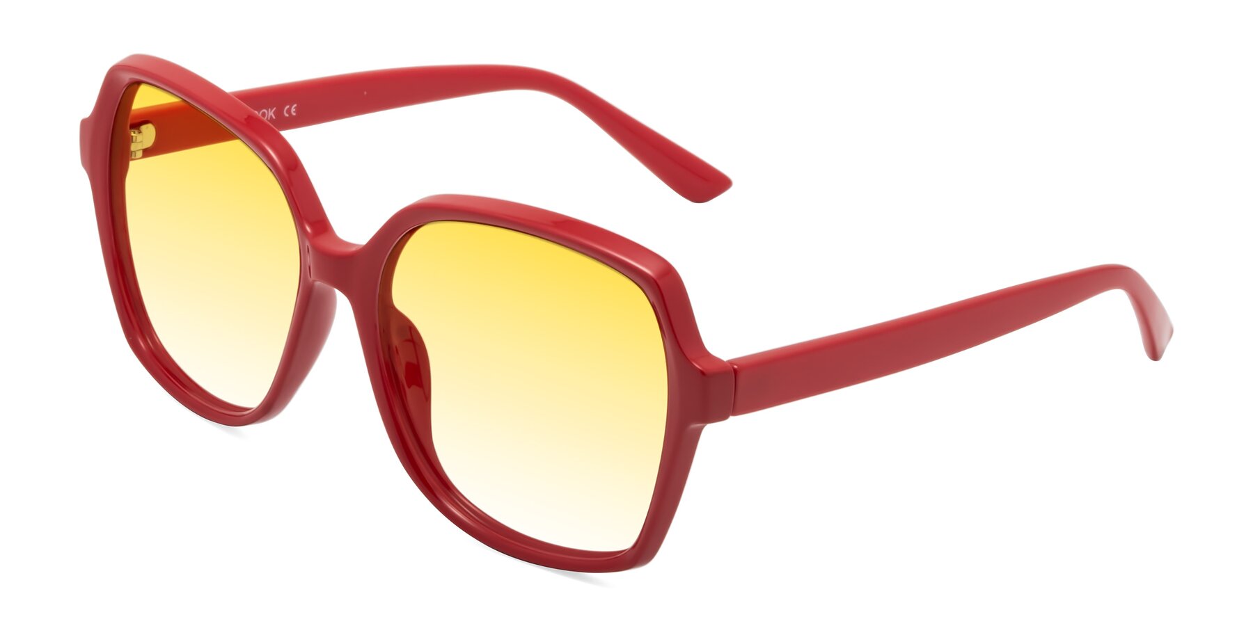 Angle of Kamana in Red with Yellow Gradient Lenses