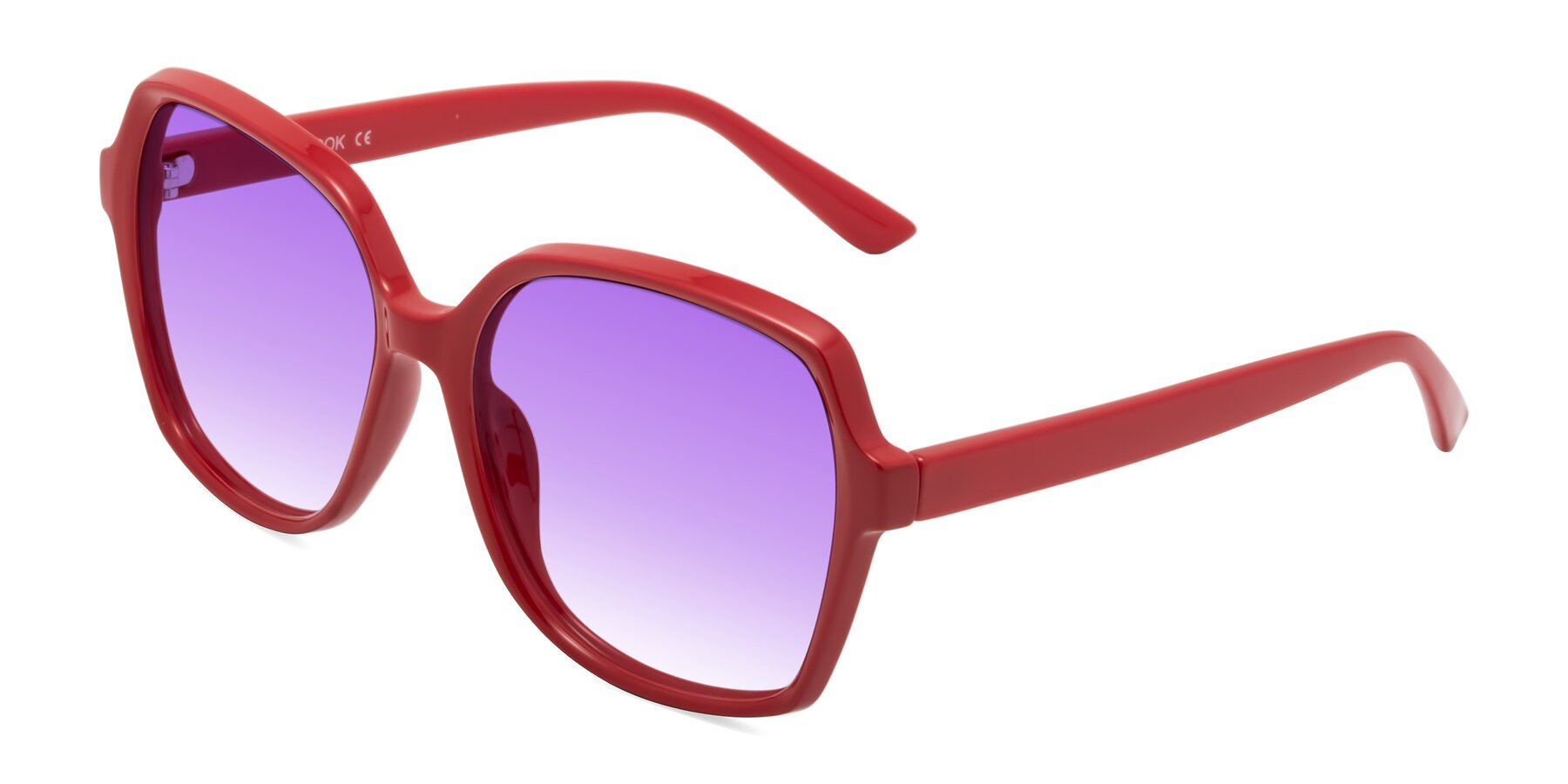 Angle of Kamana in Red with Purple Gradient Lenses