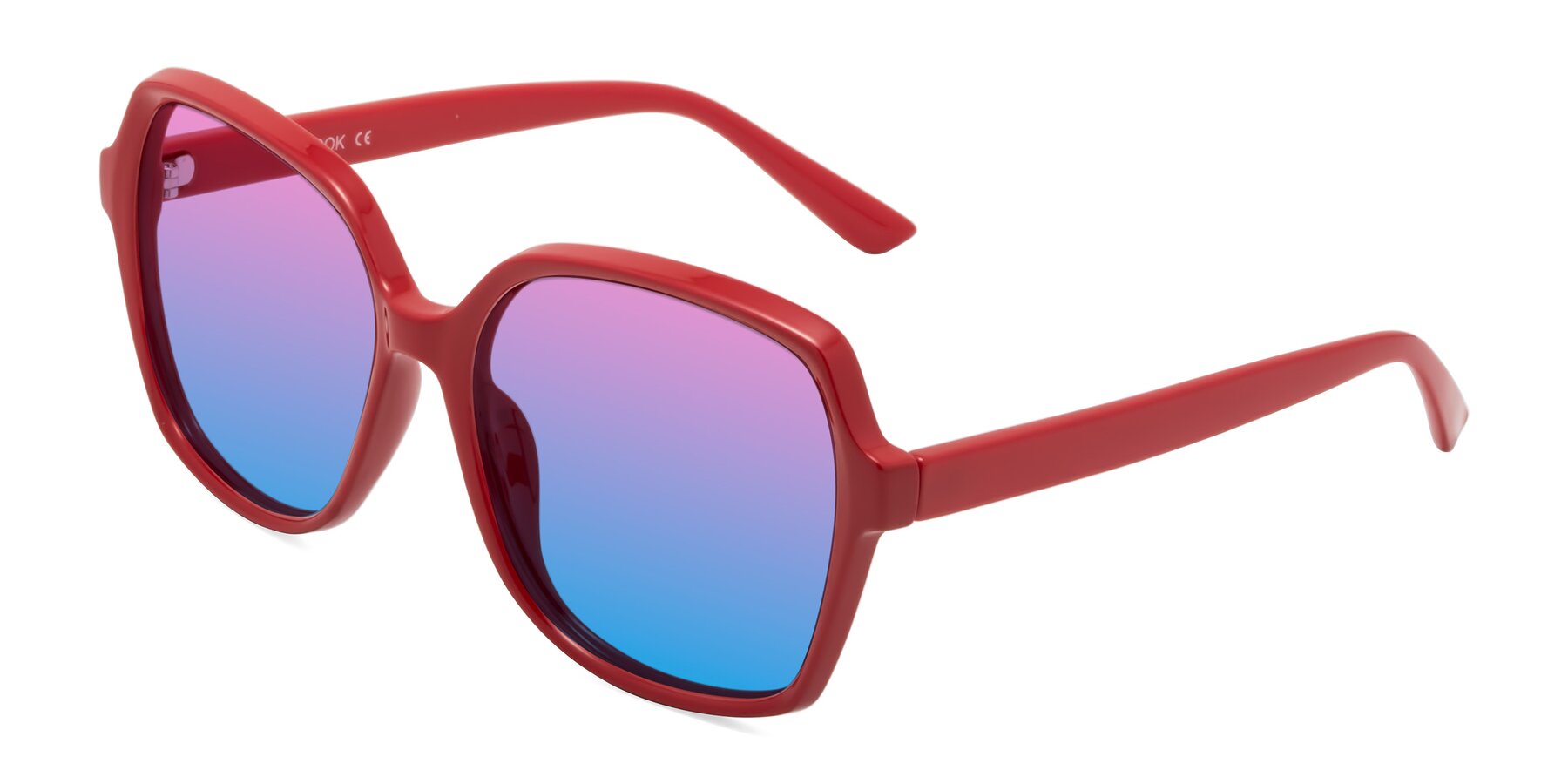 Angle of Kamana in Red with Pink / Blue Gradient Lenses