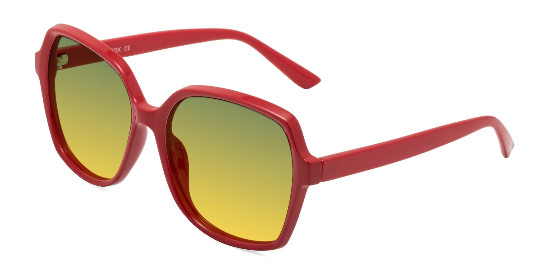 Angle of Kamana in Red with Green / Yellow Gradient Lenses