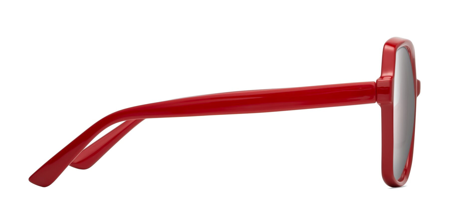 Side of Kamana in Red with Silver Mirrored Lenses