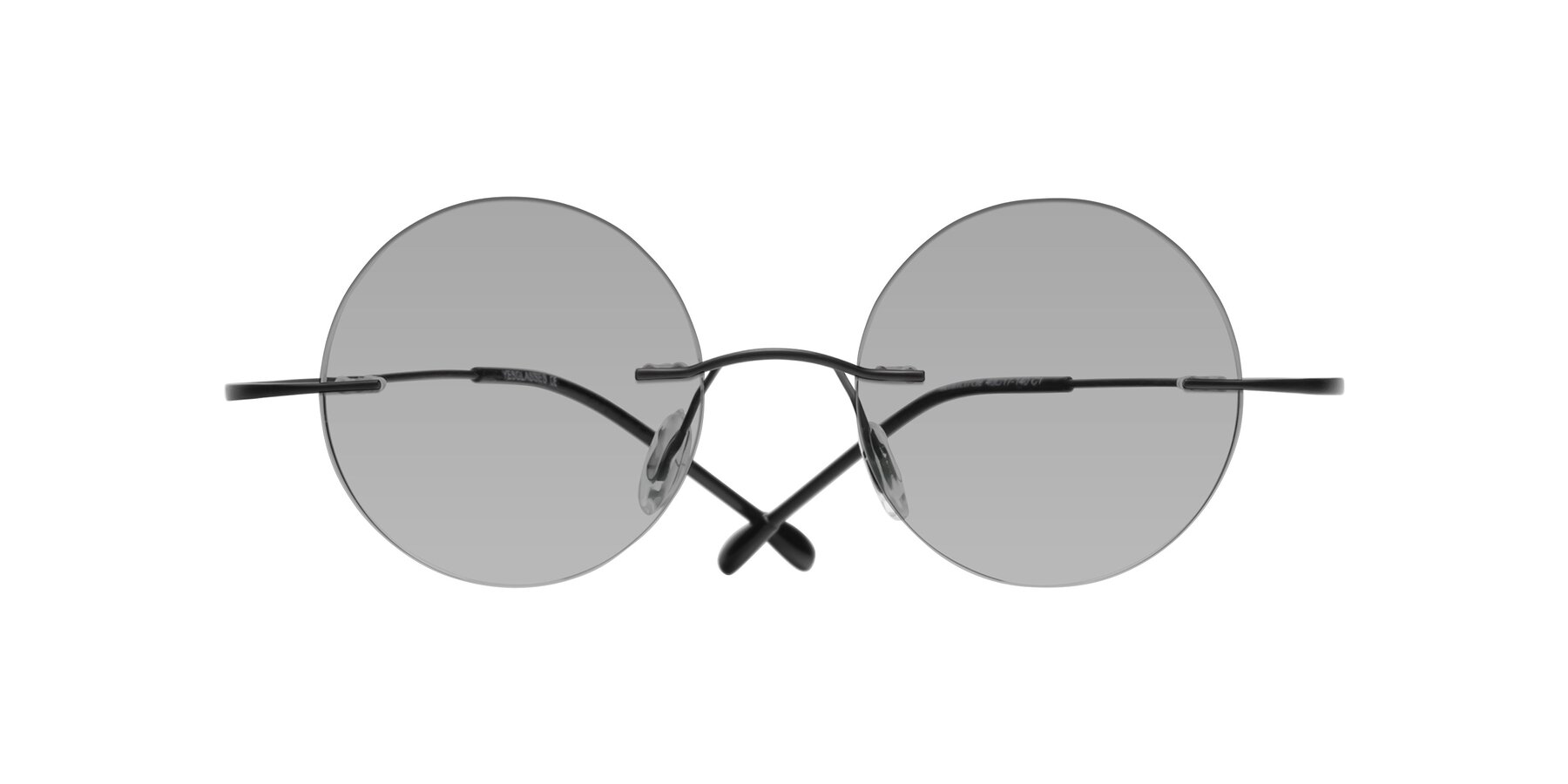 Folded Front of Minicircle in Black with Light Gray Tinted Lenses