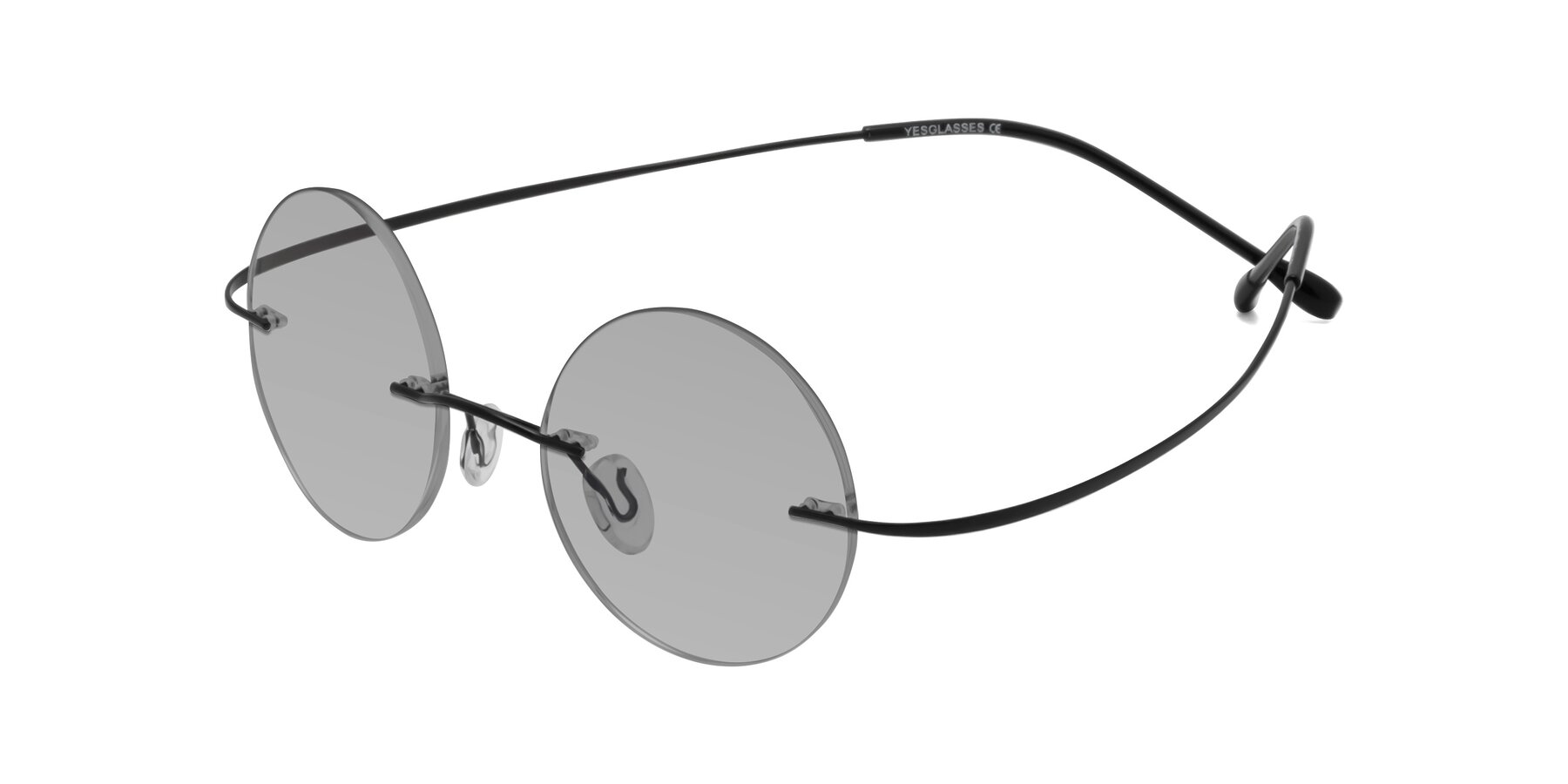 Angle of Minicircle in Black with Light Gray Tinted Lenses