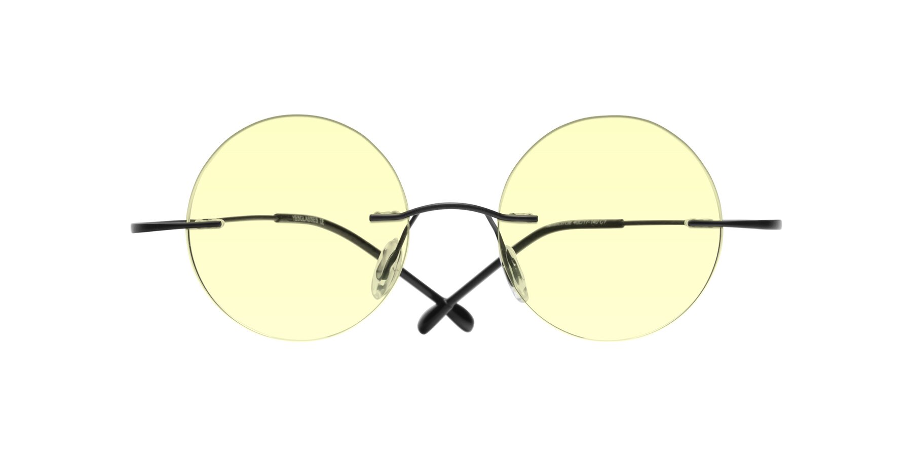 Folded Front of Minicircle in Black with Light Yellow Tinted Lenses