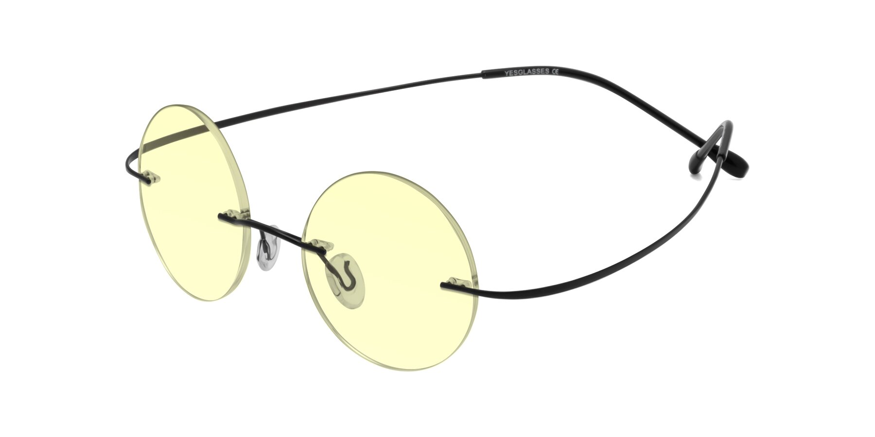 Angle of Minicircle in Black with Light Yellow Tinted Lenses