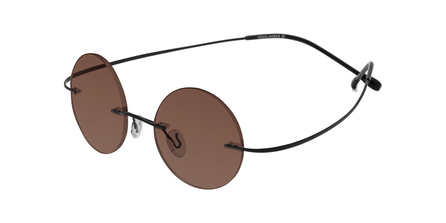 Angle of Minicircle in Black with Brown Tinted Lenses