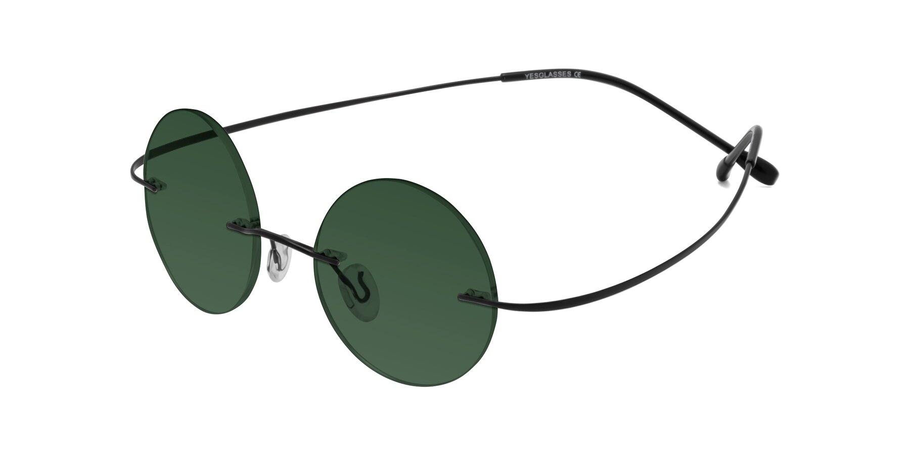 Angle of Minicircle in Black with Green Tinted Lenses