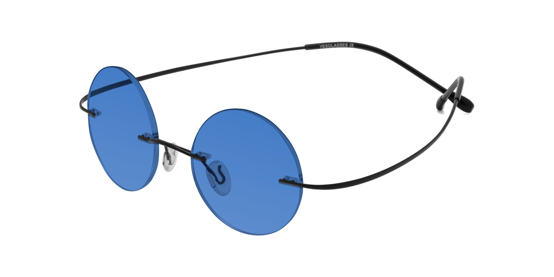 Angle of Minicircle in Black with Blue Tinted Lenses