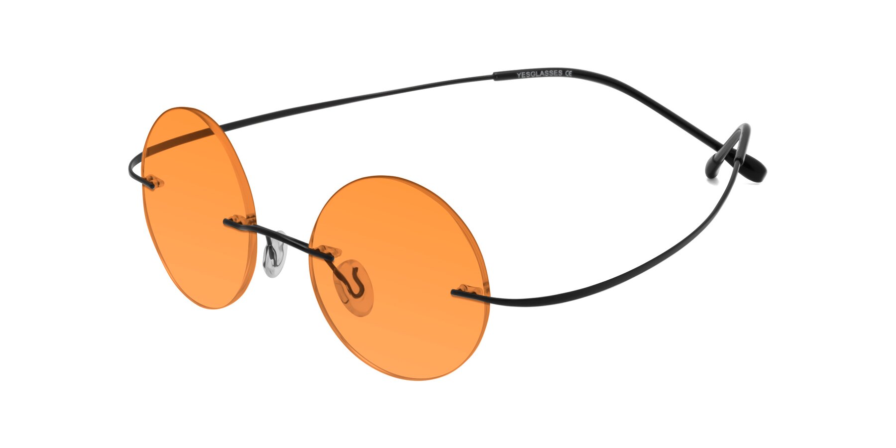 Angle of Minicircle in Black with Orange Tinted Lenses