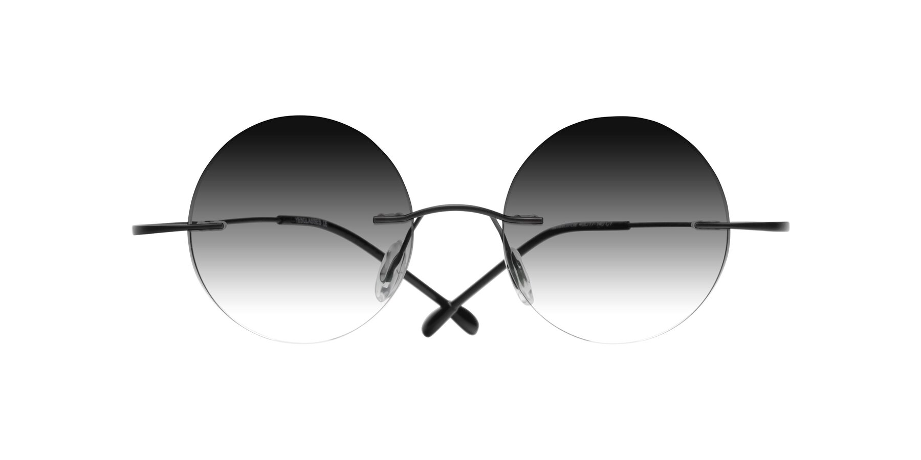 Folded Front of Minicircle in Black with Gray Gradient Lenses
