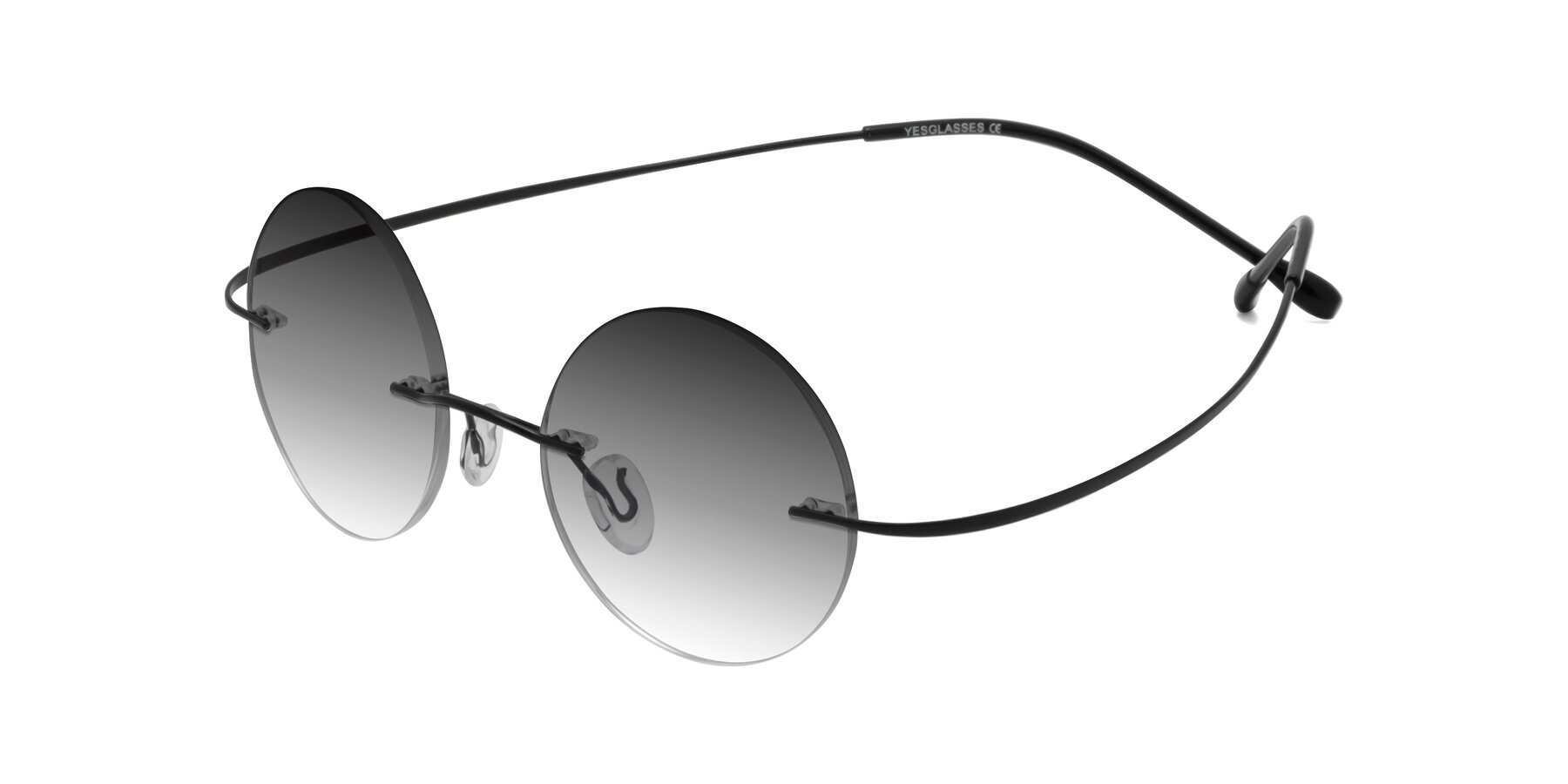 Angle of Minicircle in Black with Gray Gradient Lenses