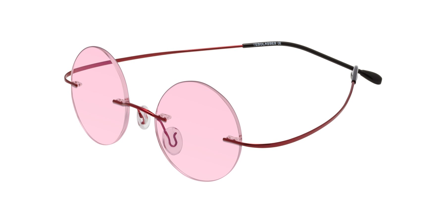 Angle of Minicircle in Wine with Light Pink Tinted Lenses