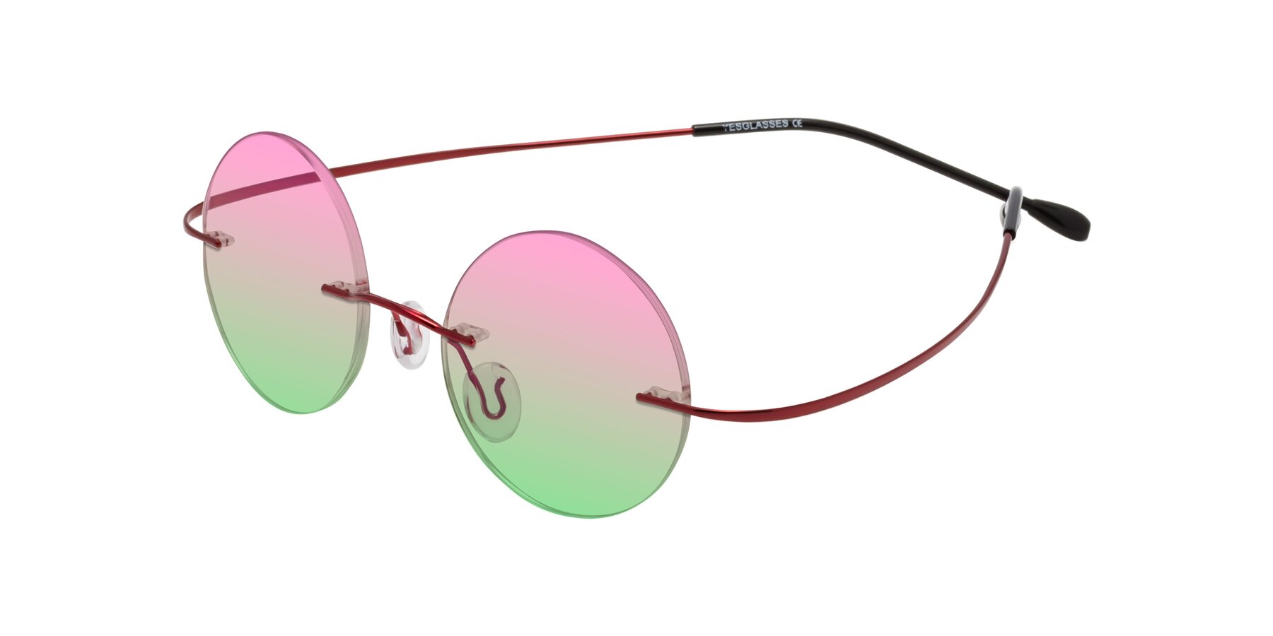 Angle of Minicircle in Wine with Pink / Green Gradient Lenses