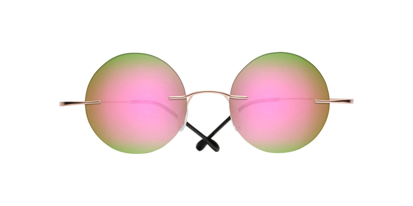 Minicircle - Rose Gold Flash Mirrored Sunglasses