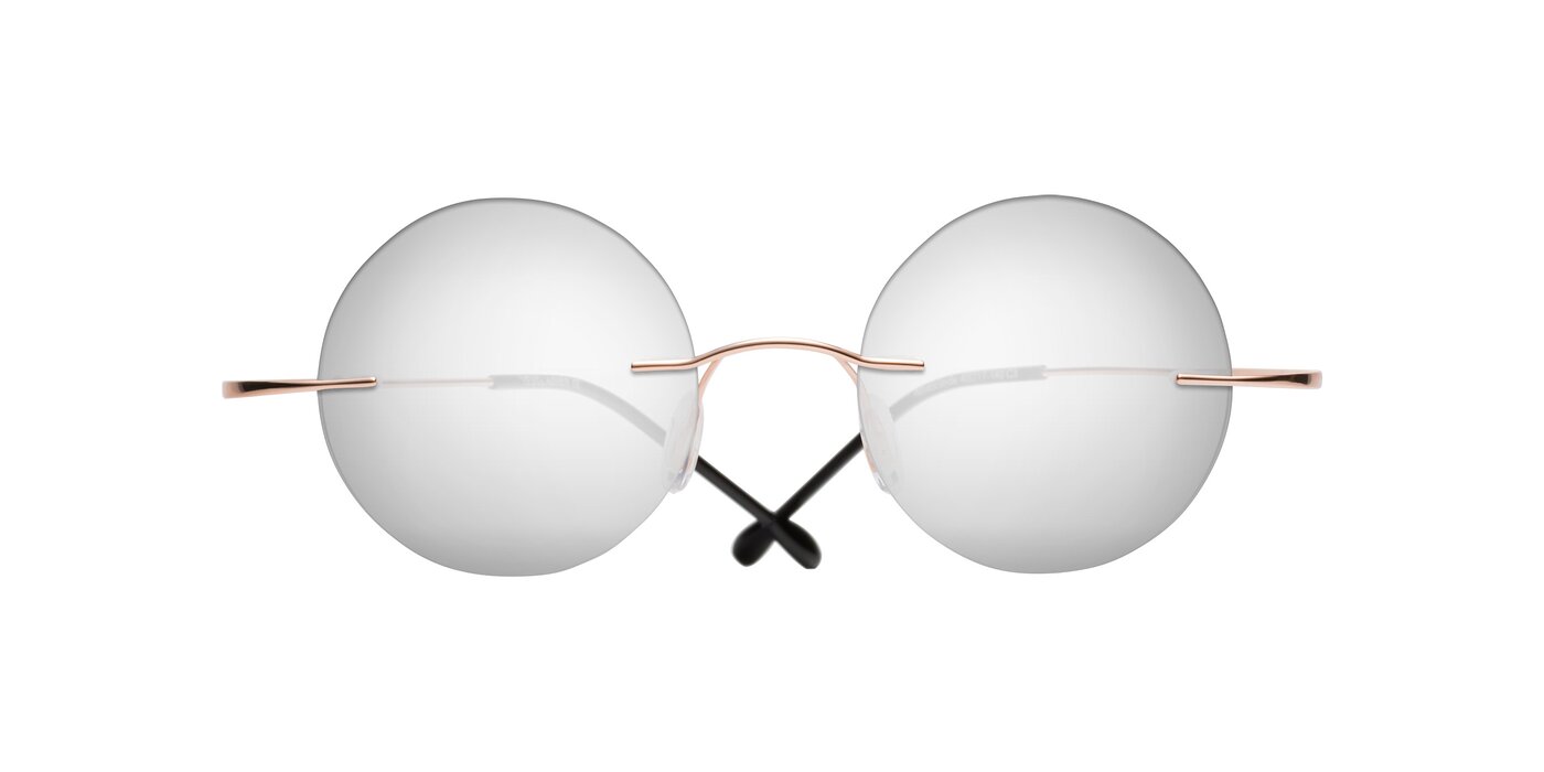 Minicircle - Rose Gold Flash Mirrored Sunglasses