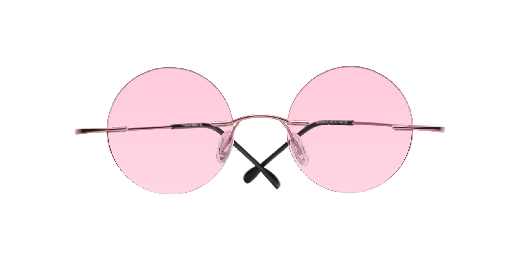 Folded Front of Minicircle in Light Pink with Light Pink Tinted Lenses