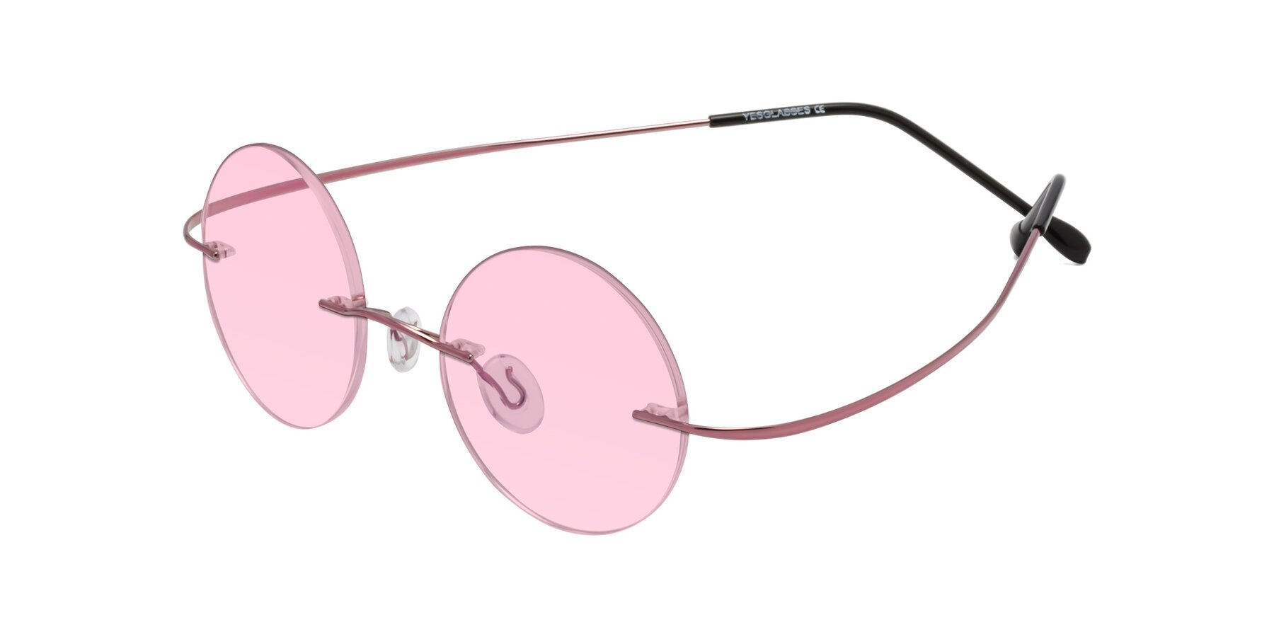 Angle of Minicircle in Light Pink with Light Pink Tinted Lenses