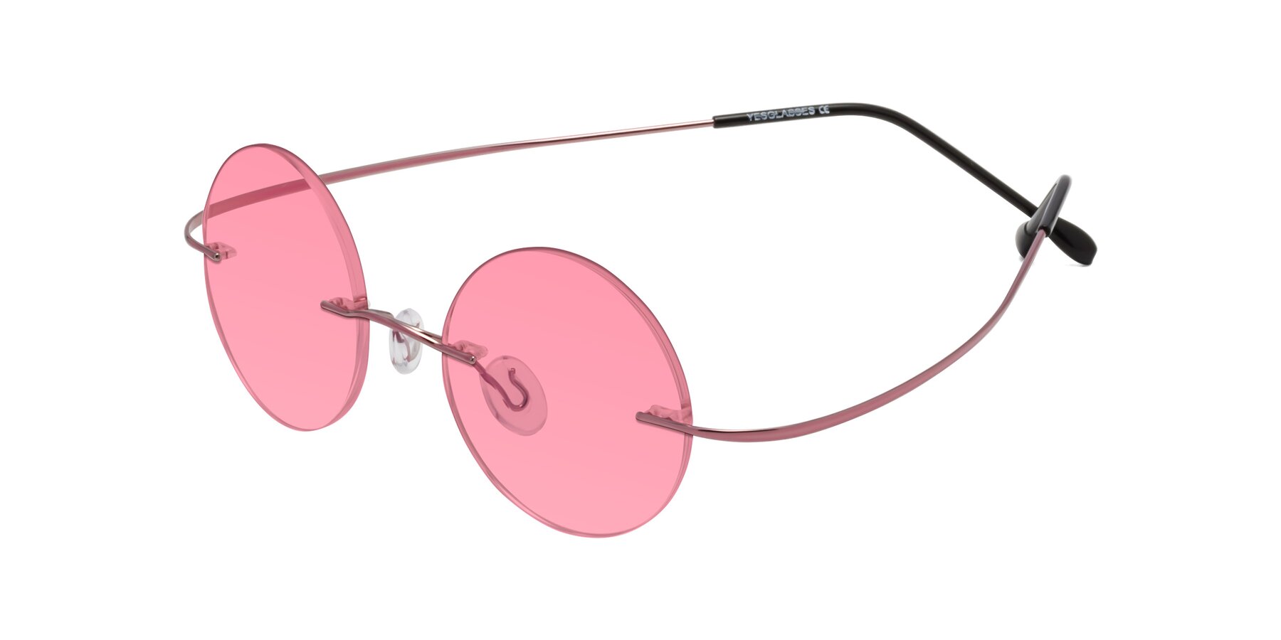 Angle of Minicircle in Light Pink with Pink Tinted Lenses