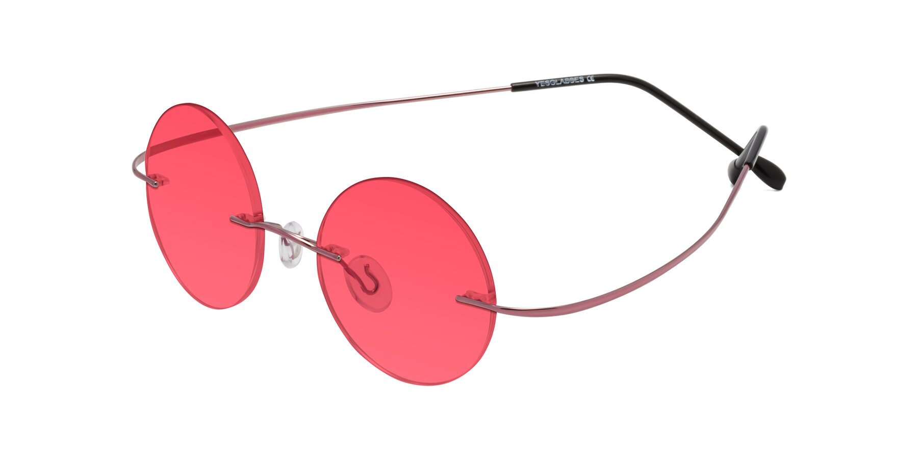 Angle of Minicircle in Light Pink with Red Tinted Lenses