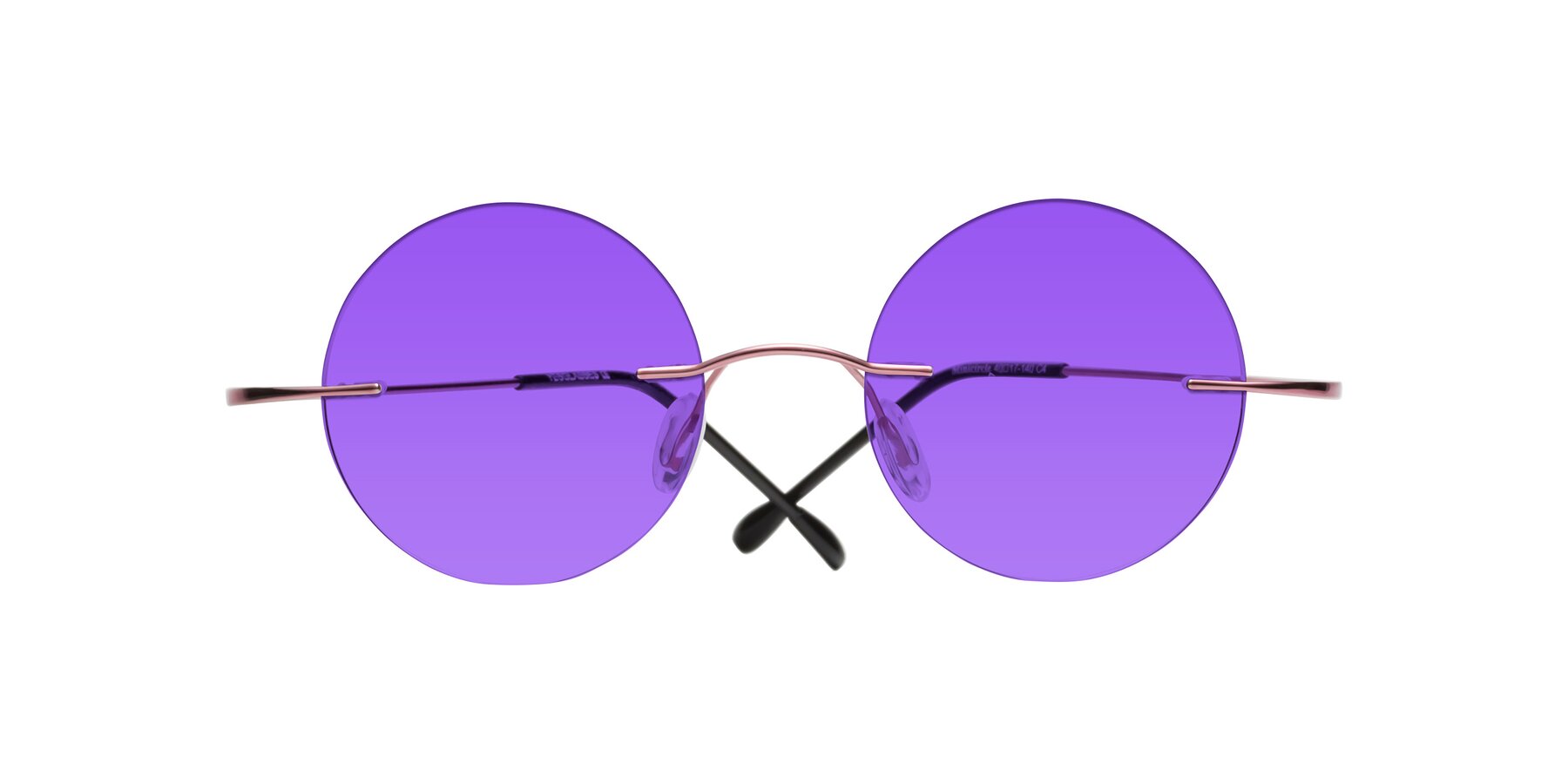 Folded Front of Minicircle in Light Pink with Purple Tinted Lenses