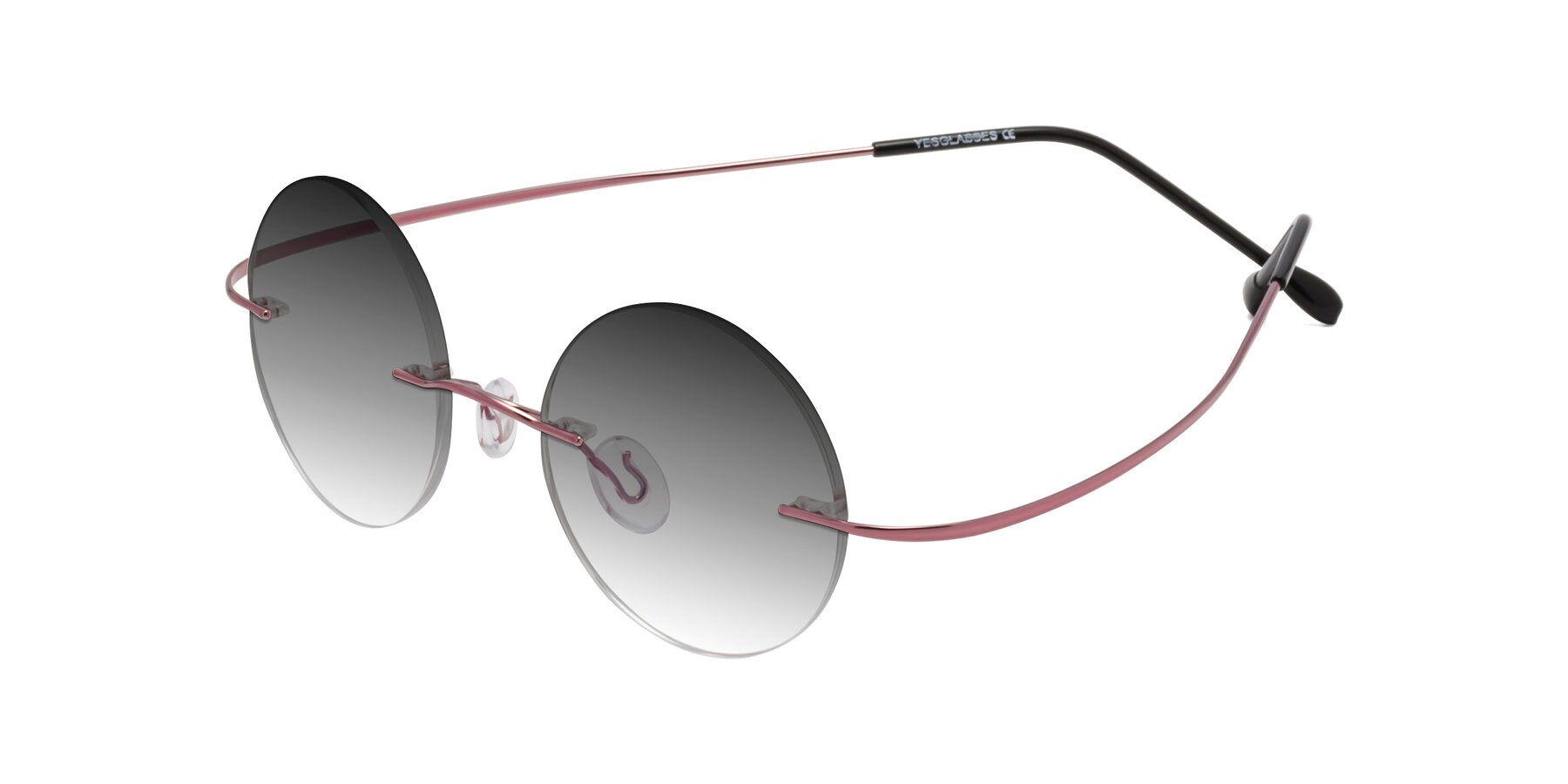 Angle of Minicircle in Light Pink with Gray Gradient Lenses