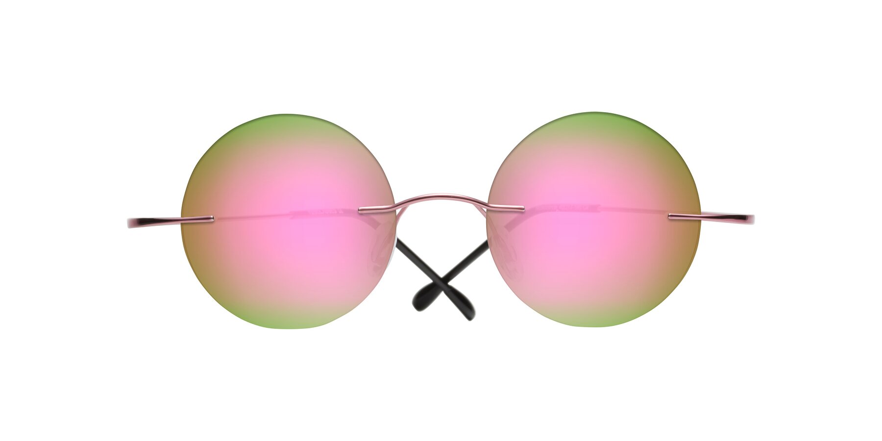 Folded Front of Minicircle in Light Pink with Pink Mirrored Lenses