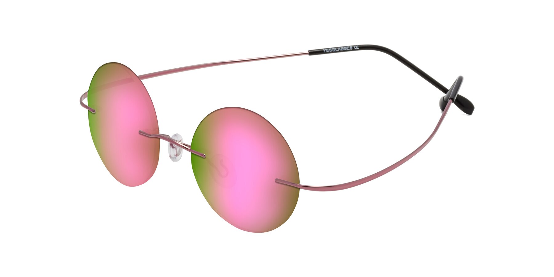Angle of Minicircle in Light Pink with Pink Mirrored Lenses